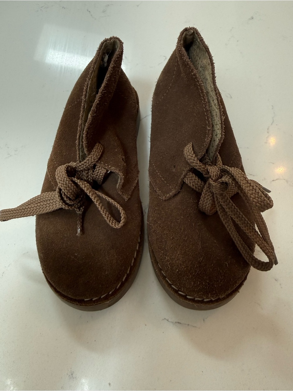 J. Crew Factory Brown Suede Kids Lace-Up Boots